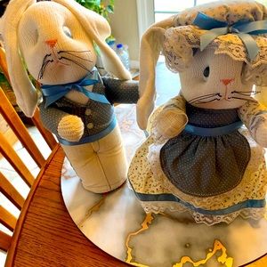Mr. & Mrs. Long Eared Rabbits ( Handmade )